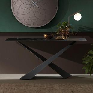 极简古铜色岩706玄关桌端板台装 饰景柜入户酒店关大堂玄柜台轻奢