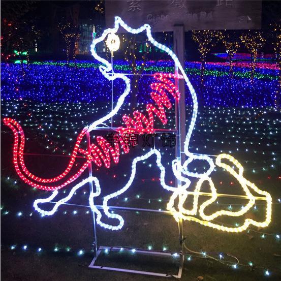 YJ-TAZXD仿真羊LE鼠肖D物立体造型灯兔年装饰节日1动2生小品灯牛