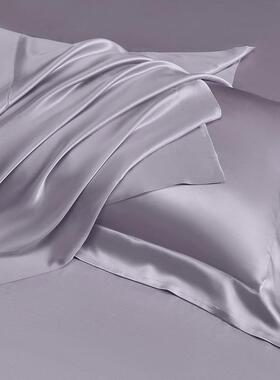 桑蚕丝米丝绸姆51Y2加厚枕头套重AL101261丝磅纯色真枕2套双面