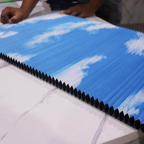 阳光房遮阳帘玻璃天窗动蜂电巢帘折叠隔热遮光面料5cm20cm16c2255