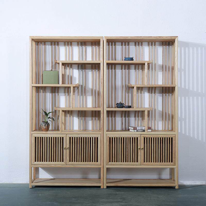 古博架新中式白蜡29469木展示架商古董成列架阁多宝书柜置物架品