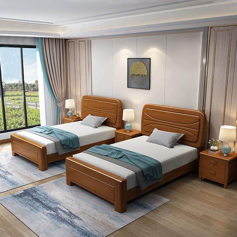 单人实木床21.米1米.5VDU小户型儿童床次卧公酒店民寓宿出租屋床