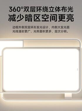 222002年新款亮客厅5灯大气现代简约lde大超灯主灯吸顶智能灯具套
