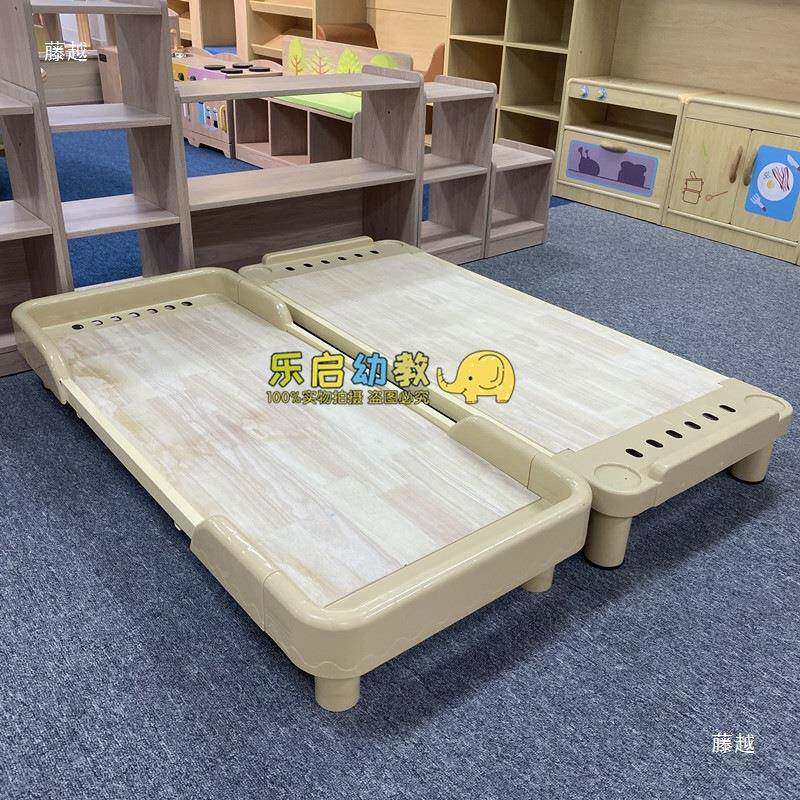 料幼儿园童午床睡卡通床DIH叠叠床小学生儿床通铺床托管所折叠床