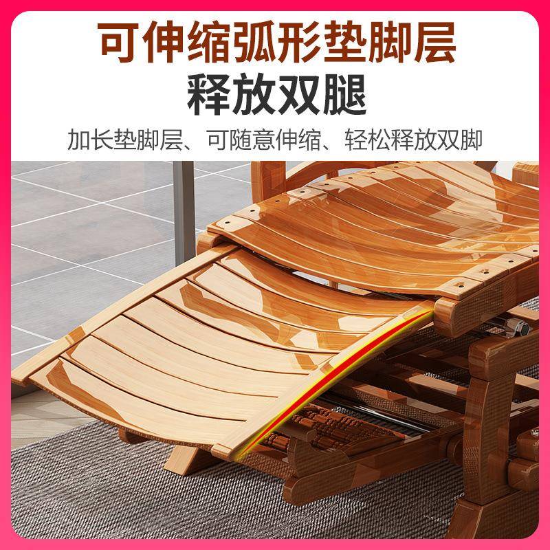 GYN竹躺椅折叠子午懒休折摇椅叠家用人椅椅逍遥3椅阳台凉椅成人休