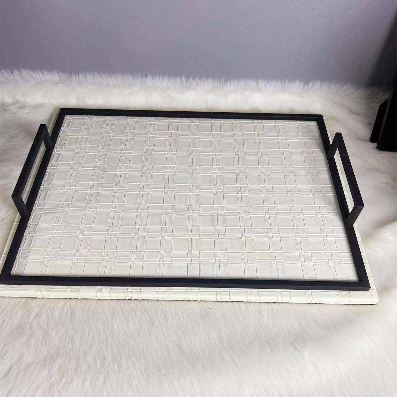 阁欧式茶几长形托橙色皮制托方盘果盘客海盘厅摆件RRS样品房软装,家居饰品,香薰托盘,淘宝优惠券,粉丝福利购,淘宝优惠卷