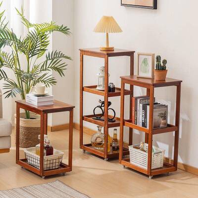 实沙发边几柜可移桌子带轮动迷你木茶几厅小户型家用TLQ方桌客几