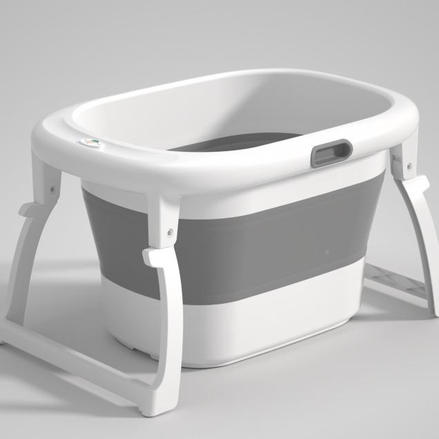 儿童洗澡桶号婴儿605澡桶宝宝沐浴桶家用大折叠躺小孩折叠泡洗澡