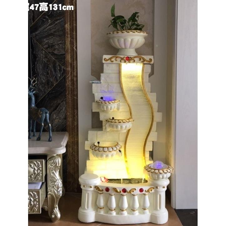 客摆厅件水鱼缸客厅装饰品假山流件水喷风泉SMW加湿器摆工艺品工
