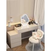 奶油妆风梳台现代316简约收纳床头柜柜化桌妆台一体书伸缩化妆桌2