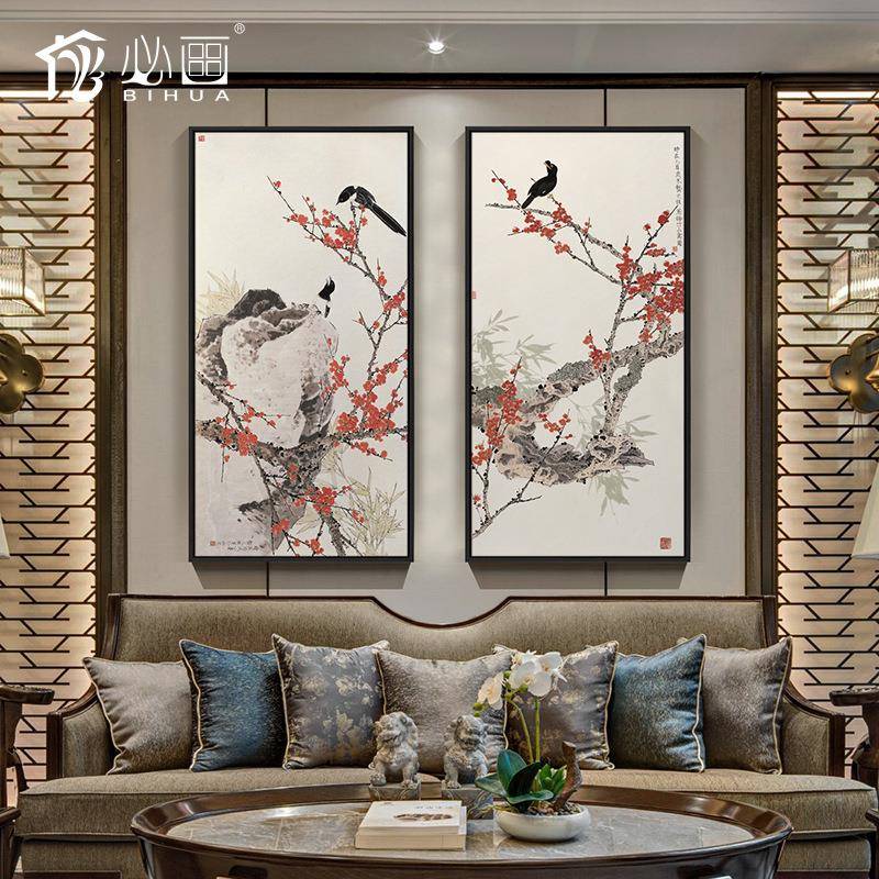 装饰画家居挂客厅画书房办中公室有框画静物花鸟新XL-024式合金铝
