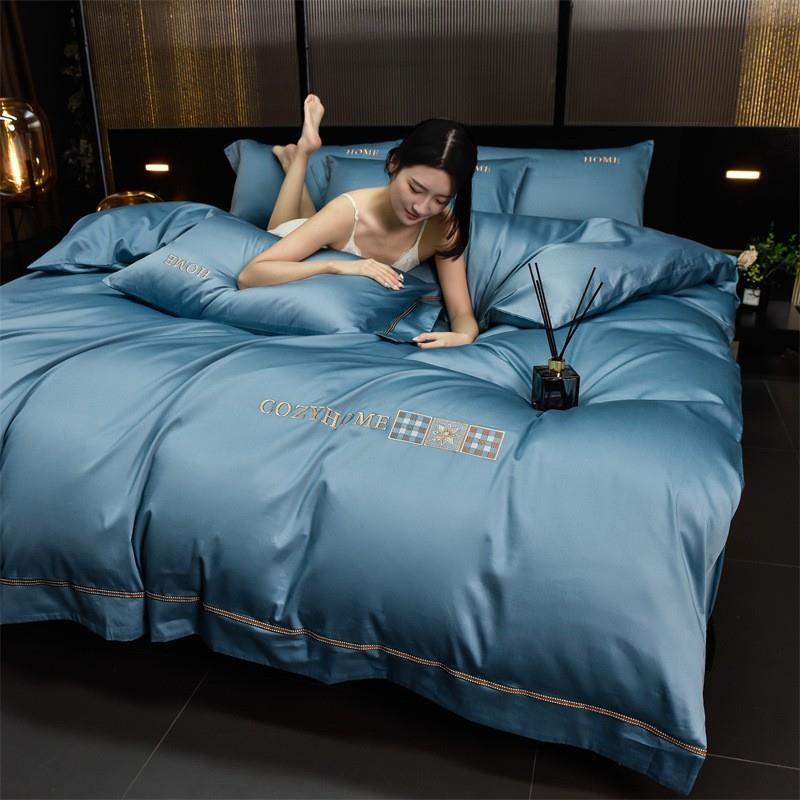 YY258964A类轻奢绒用100长棉支四件套纯棉全棉床单床笠被套南通家