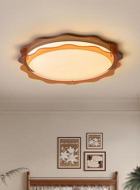 中古风卧室吸顶灯过道36974阳台顶灯胡桃木纹中复古眼房间护吸吸