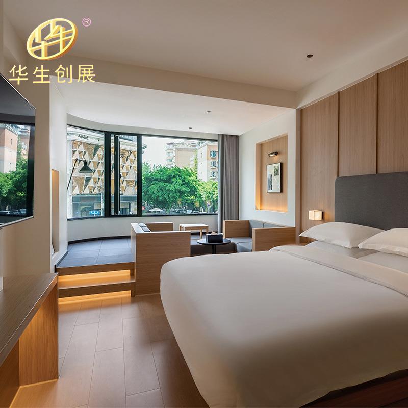 宾馆公寓酒店客房套家成具板式床箱家具床标民间宿酒店2875单双人