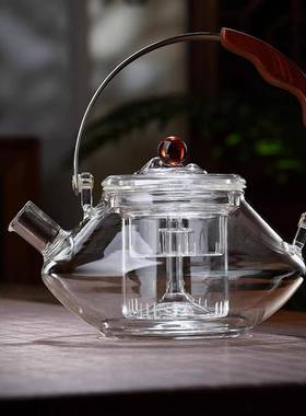 家硼耐热高硅透明玻璃泡茶54154烧壶可电陶炉用加热煮茶水壶创意