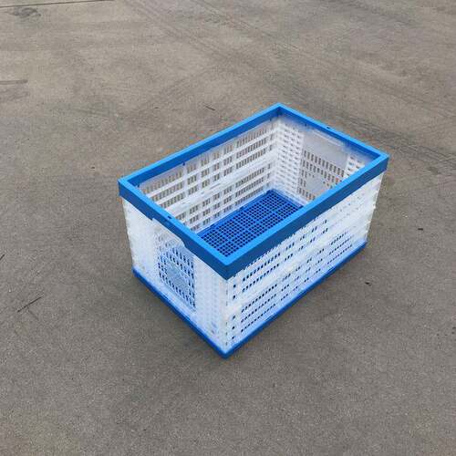 折叠式料塑料料筐透明色600INW-340生鲜菜配送蔬折叠框透明塑折叠