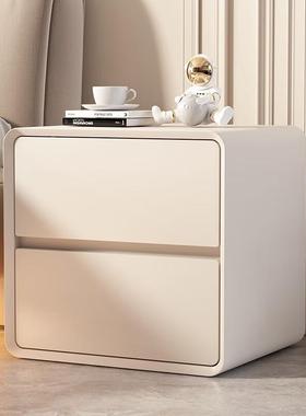 智能床头柜网红收纳柜现边代约斗柜网床红奶油风76131储简物柜轻