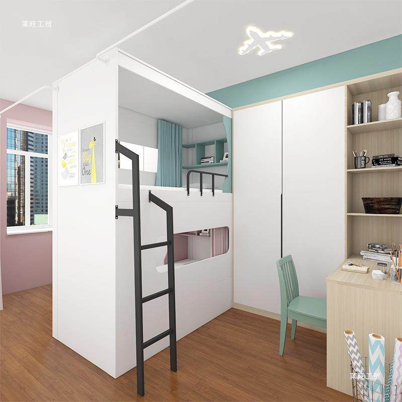 姐床s兄妹酒店实上下铺双层床20220612木姐弟儿童床左右S型上下床