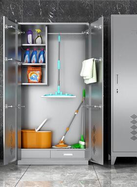 钢锈工清洁柜FZD厂教室工具杂物收纳储物柜单不双门卫生拖把保洁