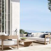 户外沙679发阳庭院花园组合别墅酒店露天休闲宿外室民防腐台实木