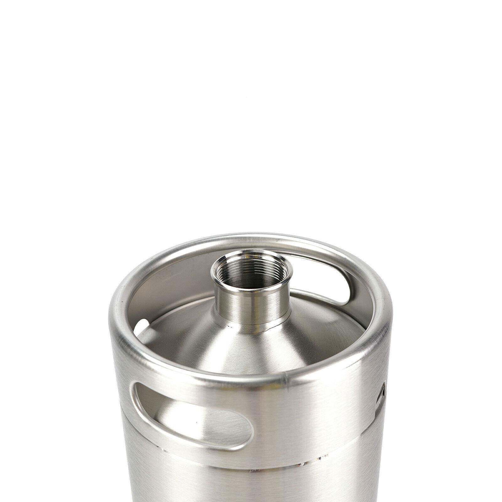 不锈钢二发小keg啤酒桶打系酒器growler精酿啤酒你容器打迷tj#u+j