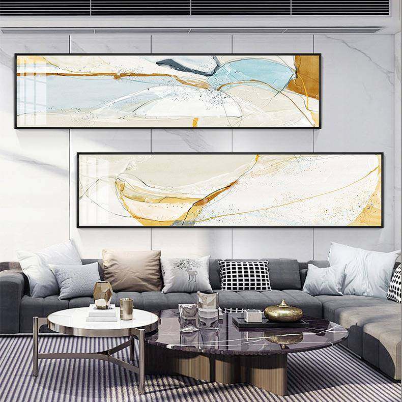 简CT-A038客约抽象迷离背景画装饰现代厅沙发床头画挂走廊大厅横