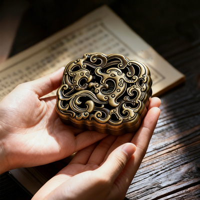 Assemble｜全铜玉龙沉香香炉卧香炉室内中式黄铜香炉线香摆件