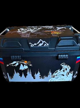 通量用托摩车尾箱动车后备箱超大容外电卖箱非铝HTQ合金储物箱防