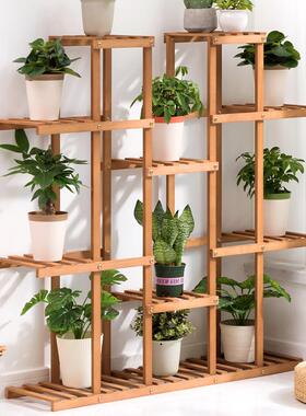 实木阳台花架用子植物架阳台动客厅57642大厅可室内木制移落地花