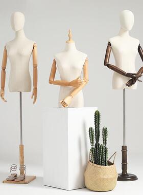 模34117特道具女窗服装店半架身道具橱展示架子全身婚纱人台模特