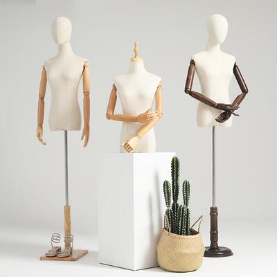 模34117特道具女窗服装店半架身道具橱展示架子全身婚纱人台模特