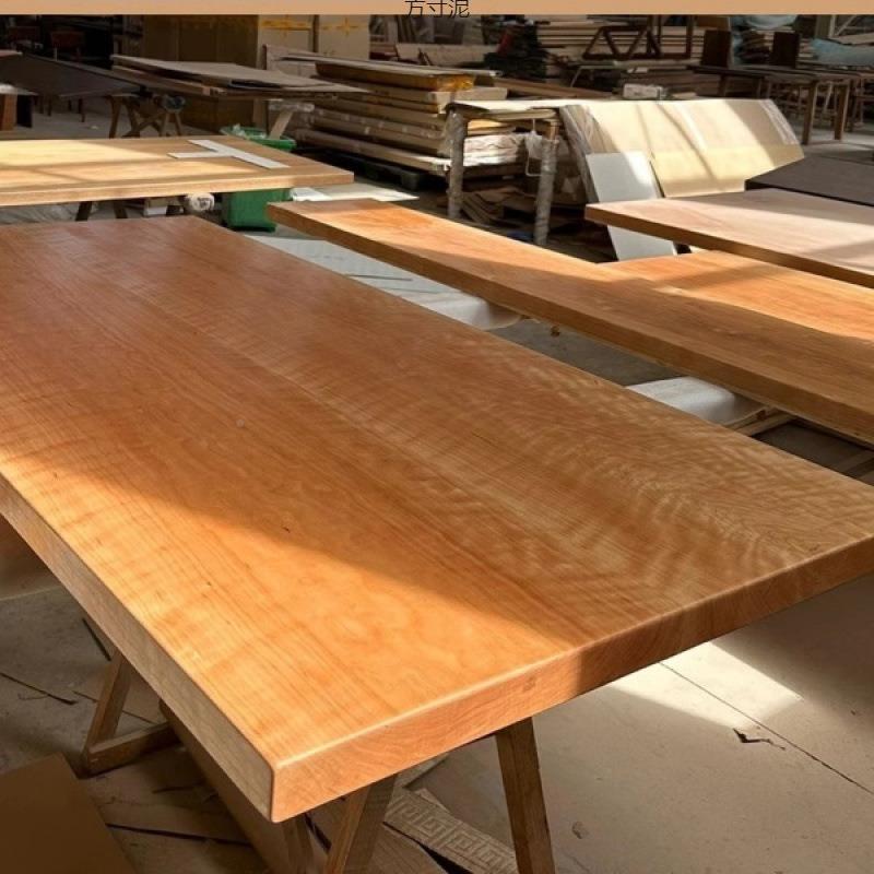 实松木榆木飘窗吧台供置物架桌面板书架电桌隔板木办公桌脑见详情