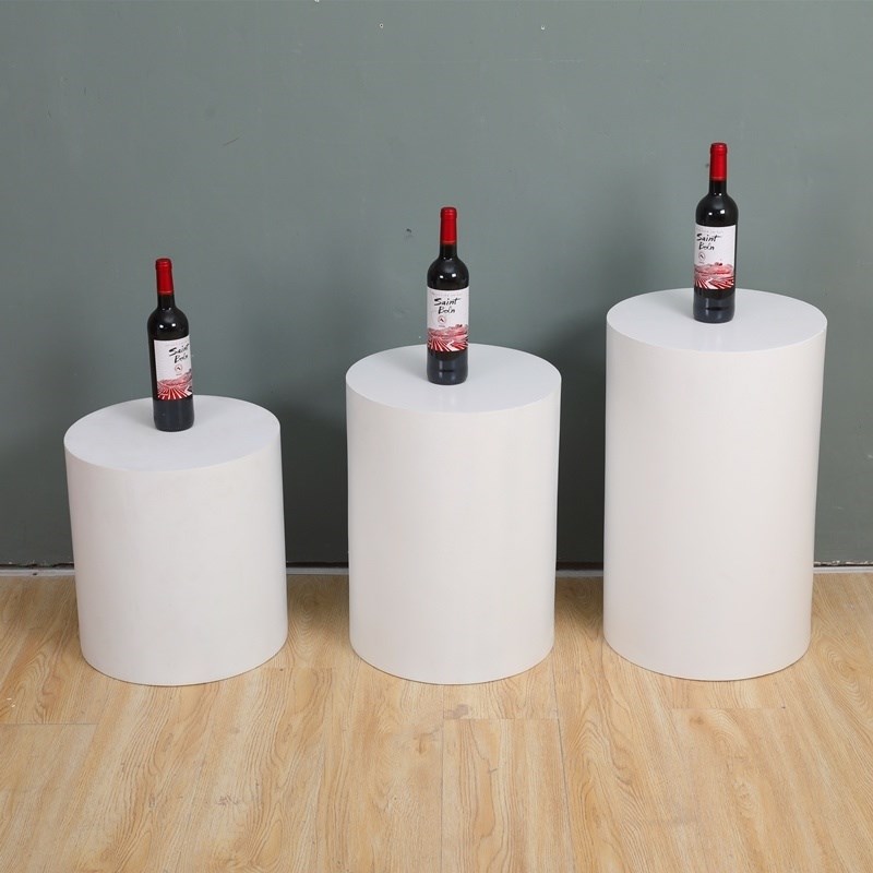 圆形底座摆件增高台圆柱橱窗模特D地台展示台子直播站台烤漆展台