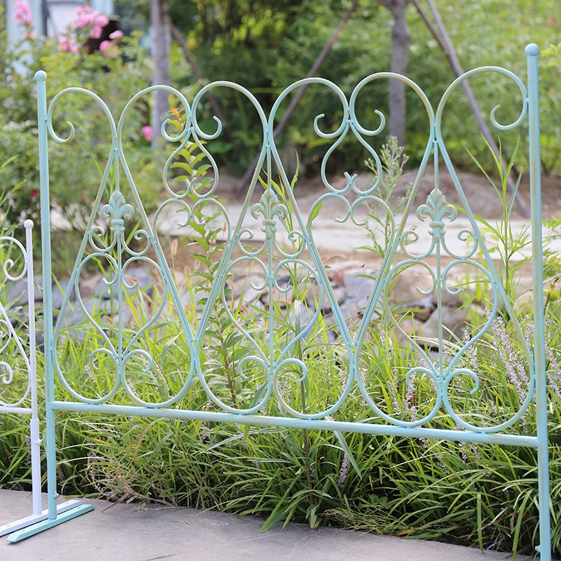 铁艺栅栏田园爬架 金属支架花爬架藤蔓架爬藤架花园围栏遮挡架子
