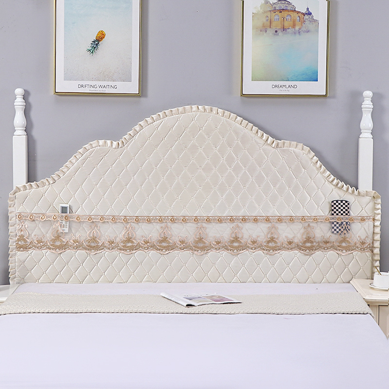 定制床头套罩全包柱子新款欧韩式弧形半圆万能靠背木板软包防尘棉