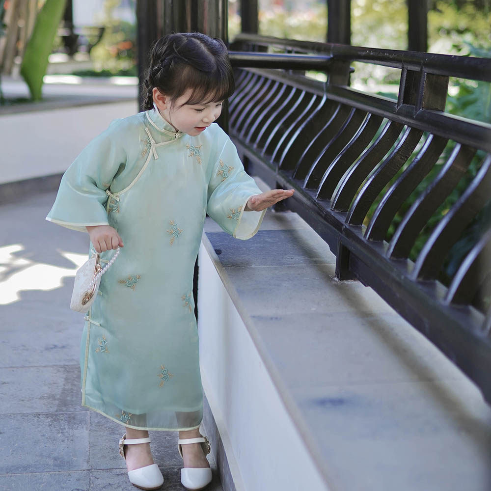 全开襟儿童复古旗袍连衣裙传统民国风小旗袍女童日常国潮中式,童装/婴儿装/亲子装,旗袍,淘宝优惠券,粉丝福利购,淘宝优惠卷