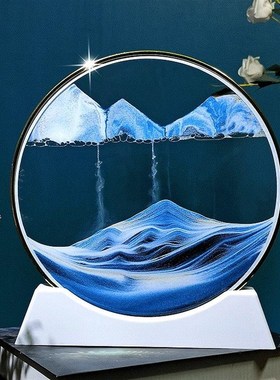 3d立体超薄金边流沙画摆件大尺寸客厅玄关桌面酒柜电视柜装饰品