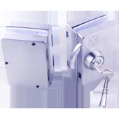 不锈钢玻璃门锁中央玻璃锁单双门免开孔优质玻璃门锁单门双开门锁