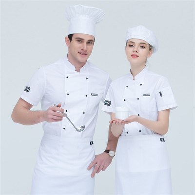 厨师工作服男短袖长袖厨房衣服秋冬装夏季透气薄款烘焙师工衣纯棉