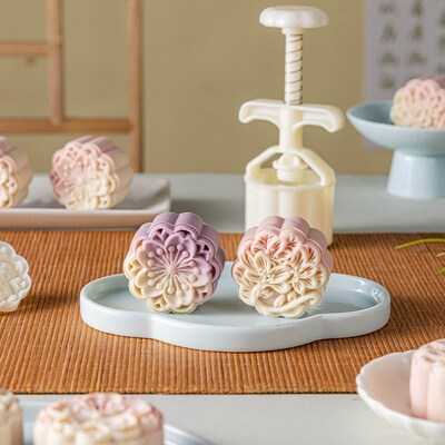 月饼模具中秋造型磨具网红冰皮广式糕点202450g75克新款家用手压