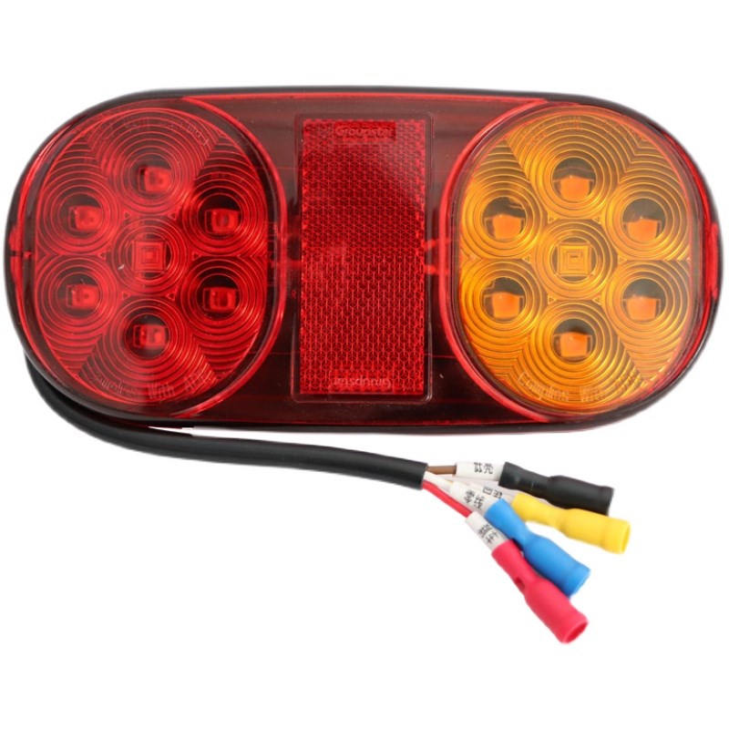 鲁舶拖车 LED灯防水尾灯 12V24V尾灯线束插头插座 刹车行驶转向灯