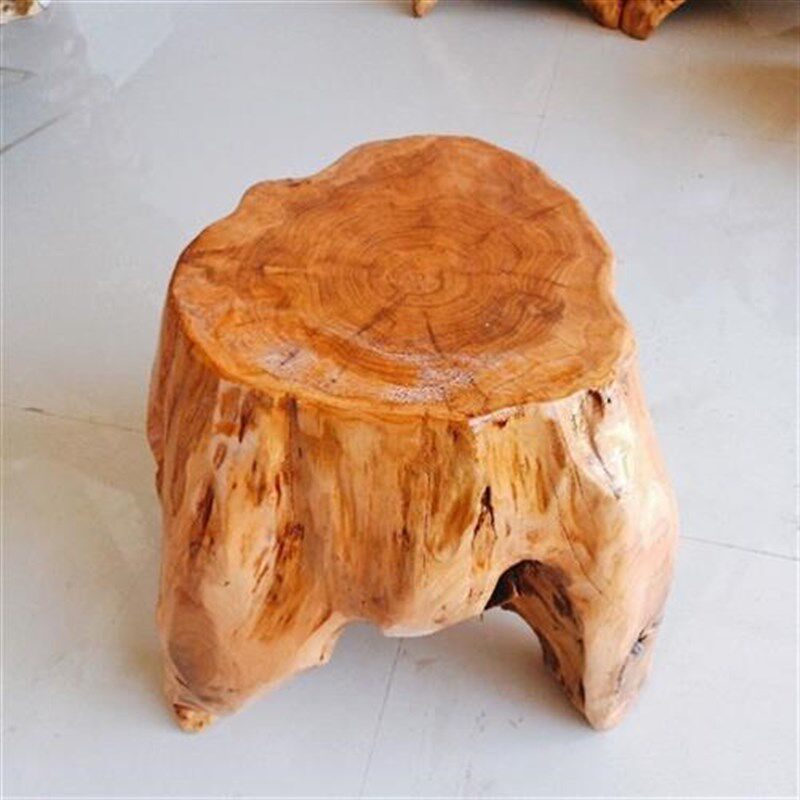 根雕凳子 实木墩子原木树桩木桩底座茶几茶桌配凳大板支架圆木凳