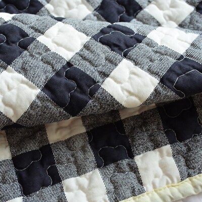 北欧纯棉绗缝被全棉榻榻米床盖订做定制尺寸3米大床盖单件空调被