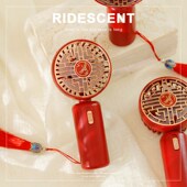 便携式 国风手持小风扇迷你中式 伴手礼伴娘送礼红色国潮usb插电款