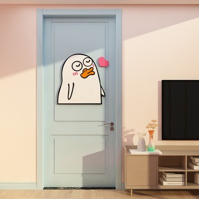 网红卧室门贴纸挂件厕所门上小房间布置改造用品儿童背景墙贴画物