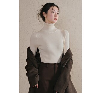 加厚保暖打底衫 修身 上衣高级感内搭毛衣 女2025秋冬长袖 高领针织衫
