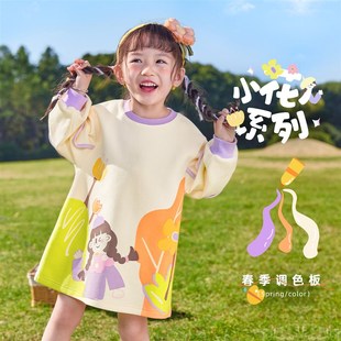 女童裙子春季宝宝卫衣连衣裙小童公主裙春装婴儿衣服儿童童装春款