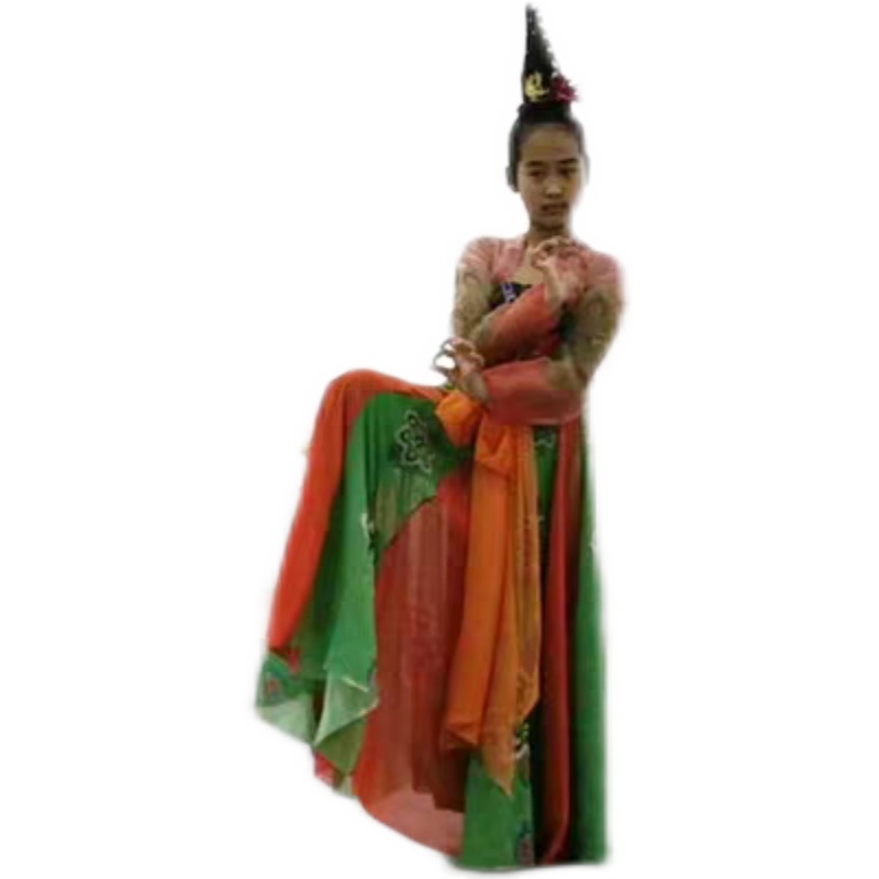 新款儿童艺考古典舞女童表演服唐印舞蹈服中国风飘逸长裙演出服装