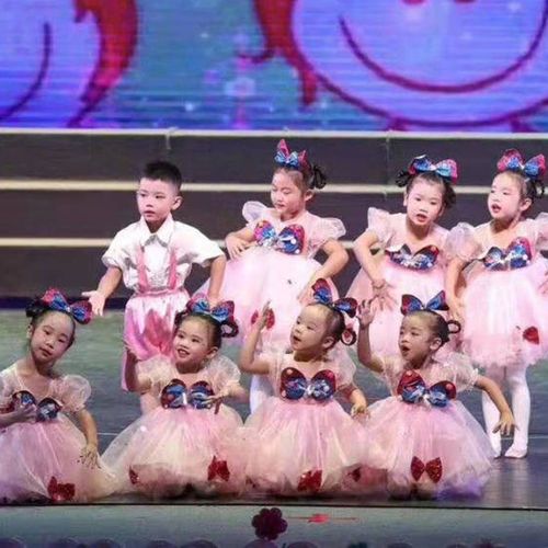 六一儿童演出服幼儿园舞蹈服女童蓬蓬纱裙可爱娃蝴蝶连衣裙表演服