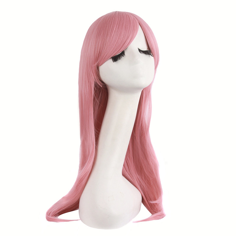 潼漫 cos假发女长发动漫高温丝藕粉色齐斜刘海万用微卷70cm全头套,美发护发/假发,演出假发,淘宝优惠券,粉丝福利购,淘宝优惠卷